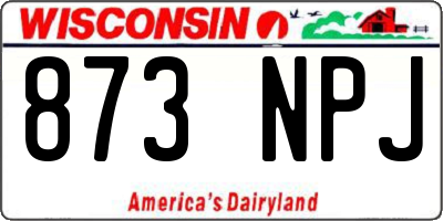 WI license plate 873NPJ