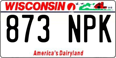 WI license plate 873NPK