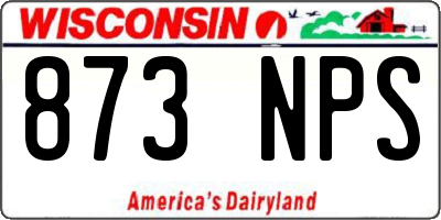 WI license plate 873NPS