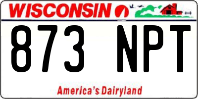 WI license plate 873NPT
