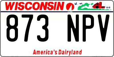 WI license plate 873NPV