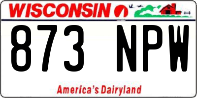 WI license plate 873NPW