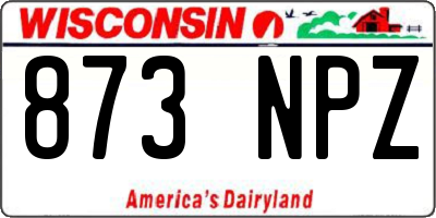 WI license plate 873NPZ