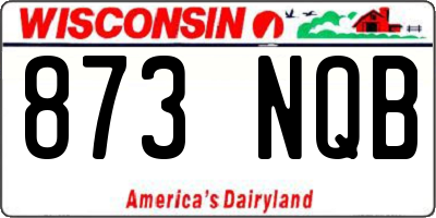 WI license plate 873NQB