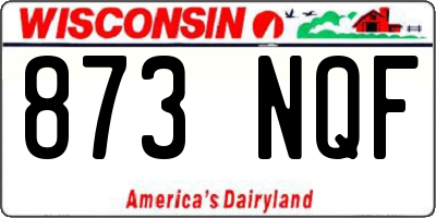 WI license plate 873NQF