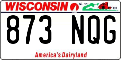 WI license plate 873NQG
