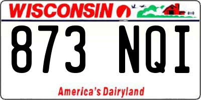 WI license plate 873NQI