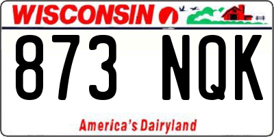 WI license plate 873NQK