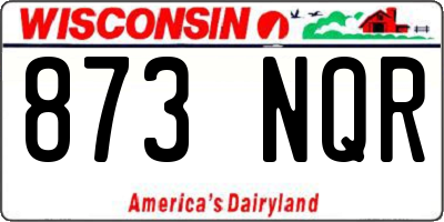 WI license plate 873NQR