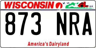WI license plate 873NRA