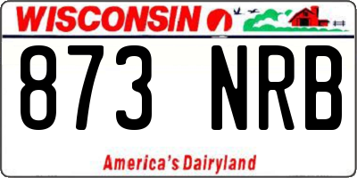 WI license plate 873NRB