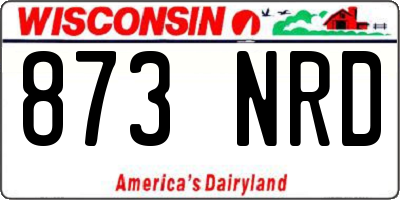 WI license plate 873NRD