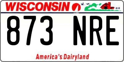 WI license plate 873NRE