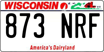 WI license plate 873NRF