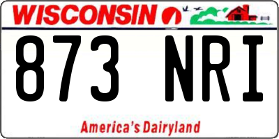 WI license plate 873NRI