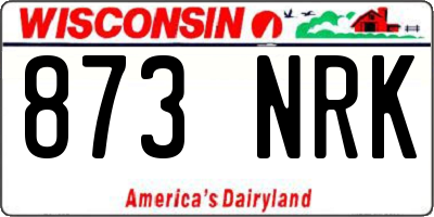 WI license plate 873NRK