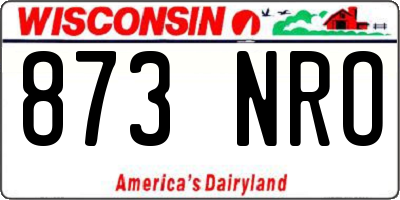 WI license plate 873NRO