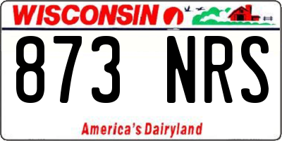 WI license plate 873NRS