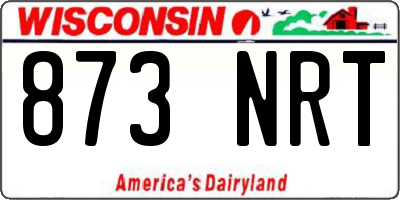WI license plate 873NRT