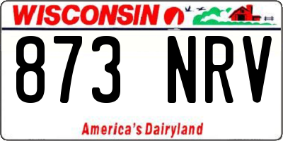 WI license plate 873NRV