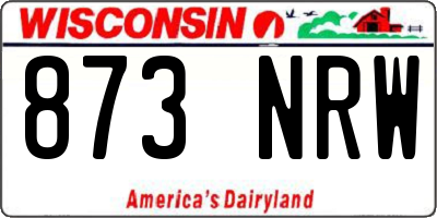 WI license plate 873NRW