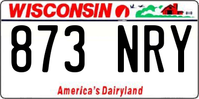 WI license plate 873NRY
