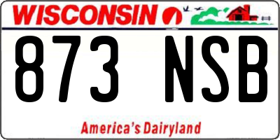 WI license plate 873NSB