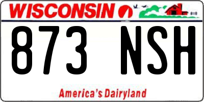 WI license plate 873NSH