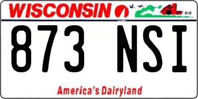 WI license plate 873NSI