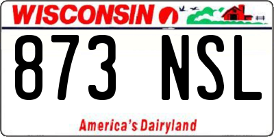 WI license plate 873NSL