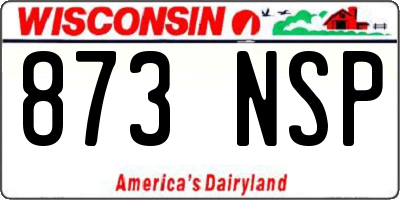 WI license plate 873NSP