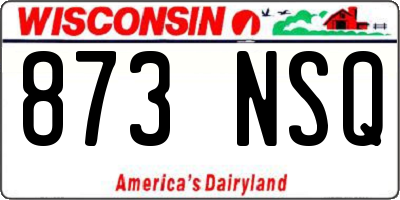 WI license plate 873NSQ