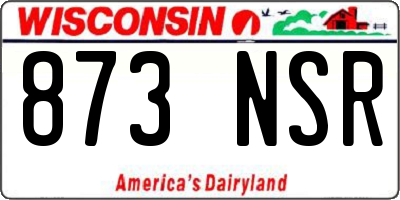 WI license plate 873NSR