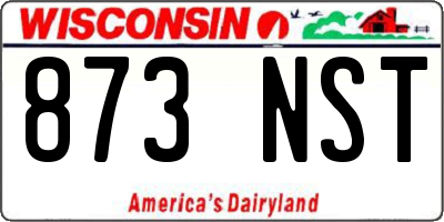WI license plate 873NST