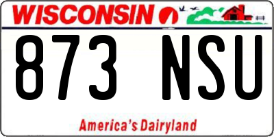 WI license plate 873NSU