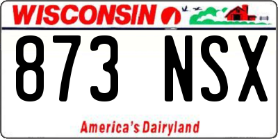 WI license plate 873NSX