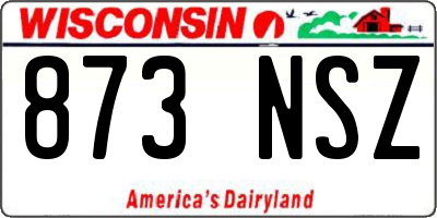 WI license plate 873NSZ