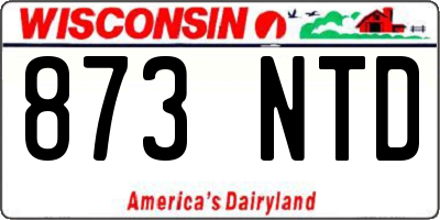 WI license plate 873NTD