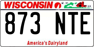 WI license plate 873NTE