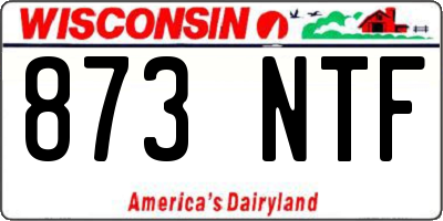 WI license plate 873NTF