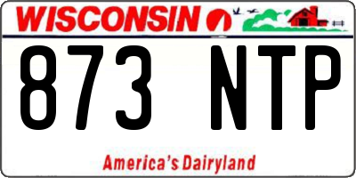 WI license plate 873NTP