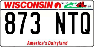 WI license plate 873NTQ