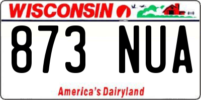 WI license plate 873NUA