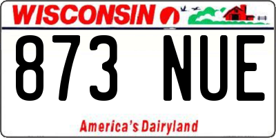 WI license plate 873NUE