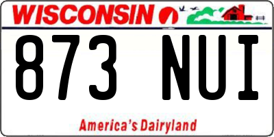 WI license plate 873NUI