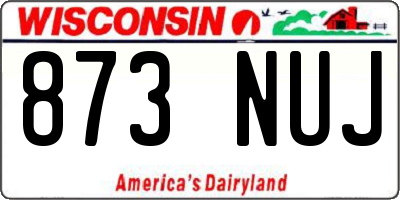 WI license plate 873NUJ