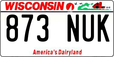 WI license plate 873NUK