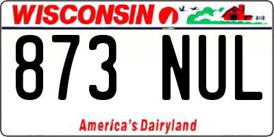 WI license plate 873NUL