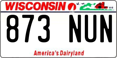 WI license plate 873NUN