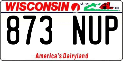 WI license plate 873NUP
